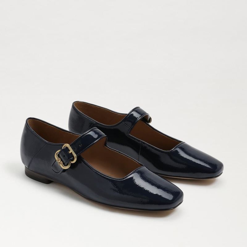 Sam Edelman Michaela Mary Jane Flat-Royal Navy