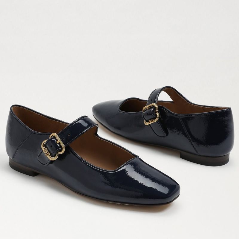 Sam Edelman Michaela Mary Jane Flat-Royal Navy