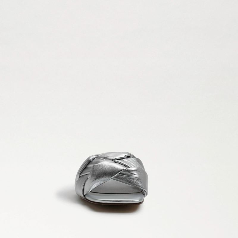 Sam Edelman Dawson Slide Sandal-Soft Silver Leather