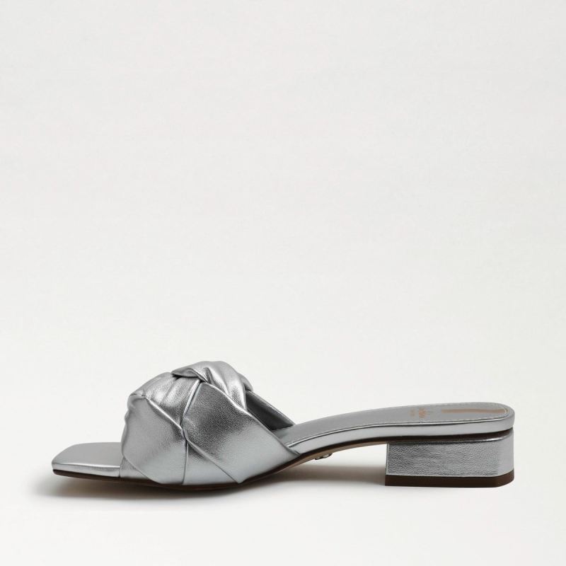 Sam Edelman Dawson Slide Sandal-Soft Silver Leather