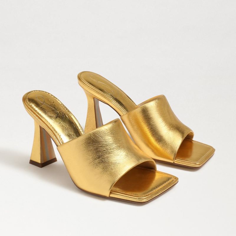 Sam Edelman Carmen Mule Heel Sandal-Sungold Leather