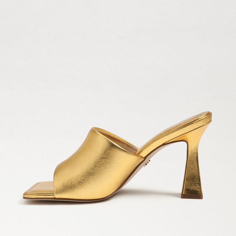 Sam Edelman Carmen Mule Heel Sandal-Sungold Leather