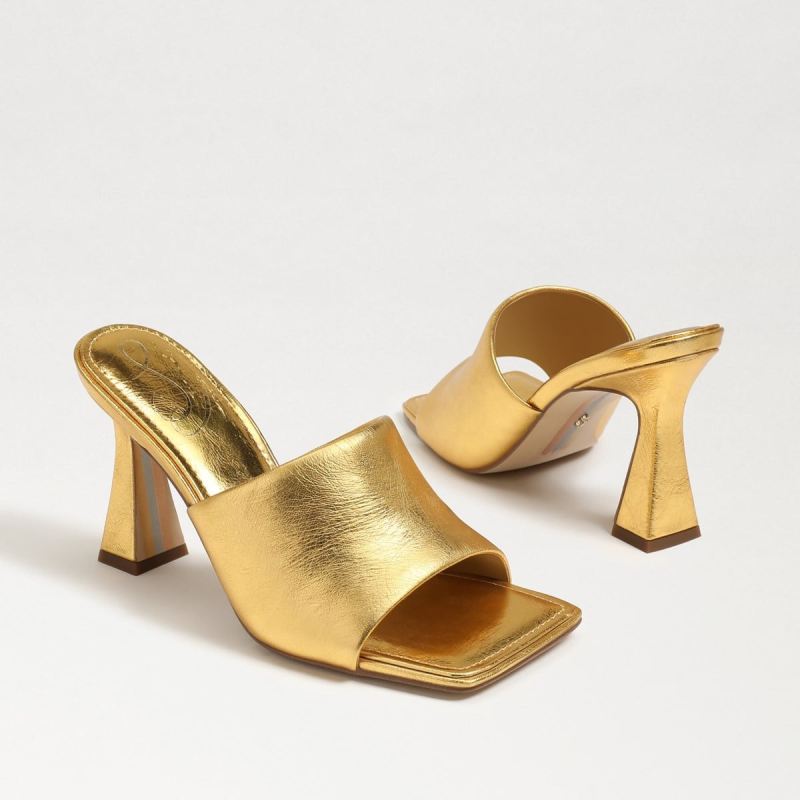 Sam Edelman Carmen Mule Heel Sandal-Sungold Leather