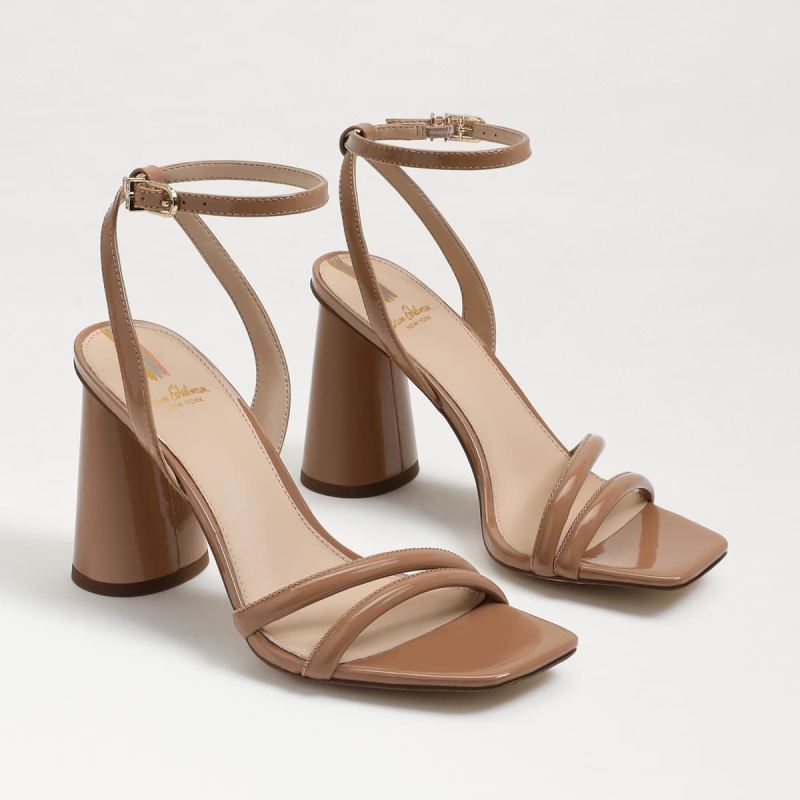 Sam Edelman Kia Block Heel Sandal-Rosa Blush Patent