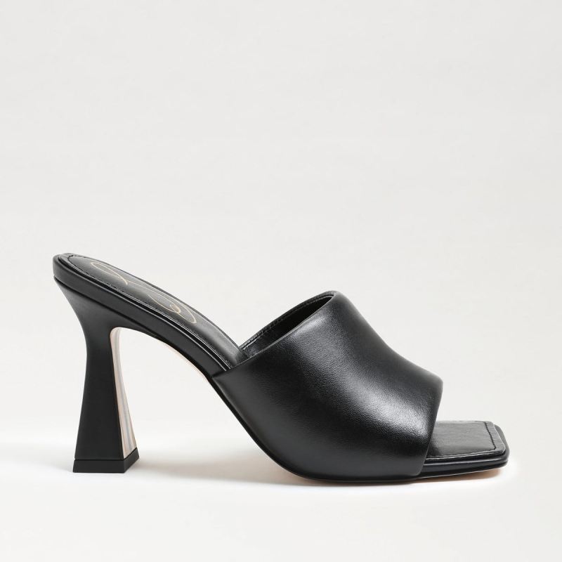 Sam Edelman Carmen Mule Heel Sandal-Black Leather