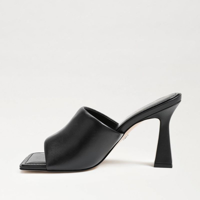 Sam Edelman Carmen Mule Heel Sandal-Black Leather