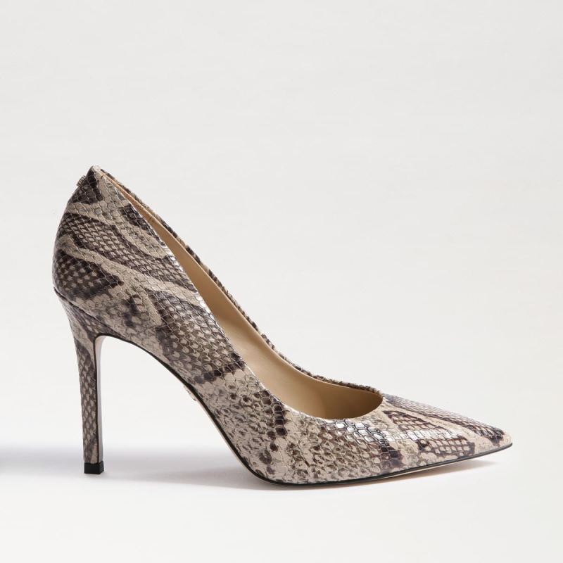 Sam Edelman Hazel Pointed Toe Heel-Stone Snake