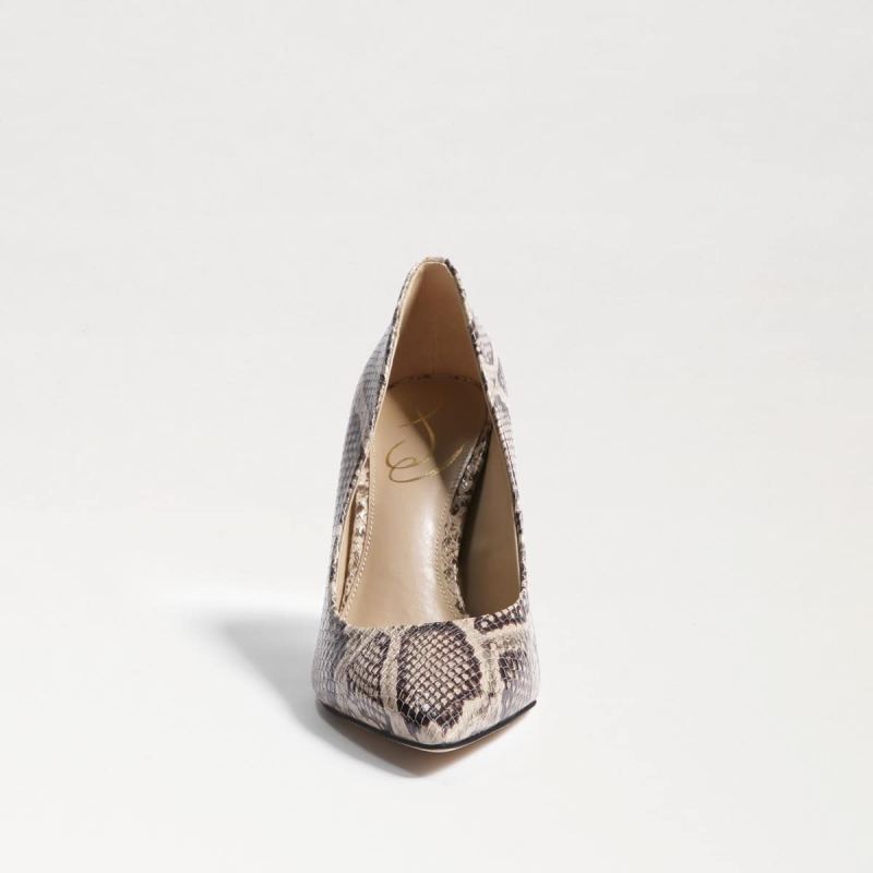 Sam Edelman Hazel Pointed Toe Heel-Stone Snake