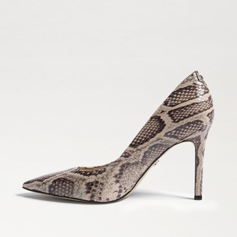 Sam Edelman Hazel Pointed Toe Heel-Stone Snake