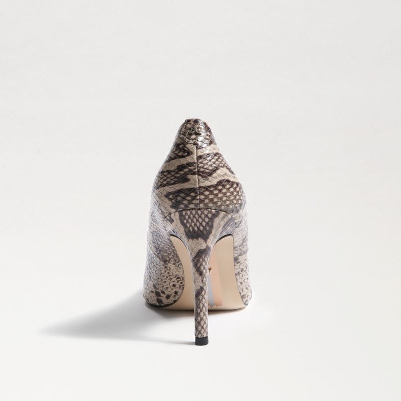 Sam Edelman Hazel Pointed Toe Heel-Stone Snake