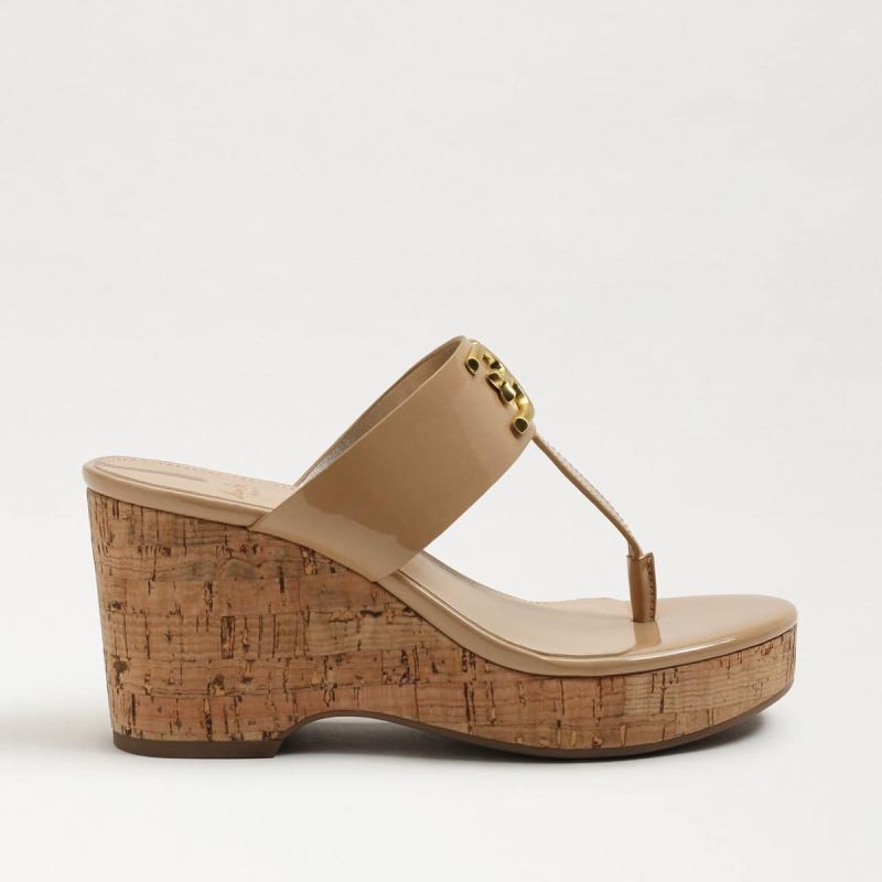 Sam Edelman Yardlie Platform Wedge-Almond Patent