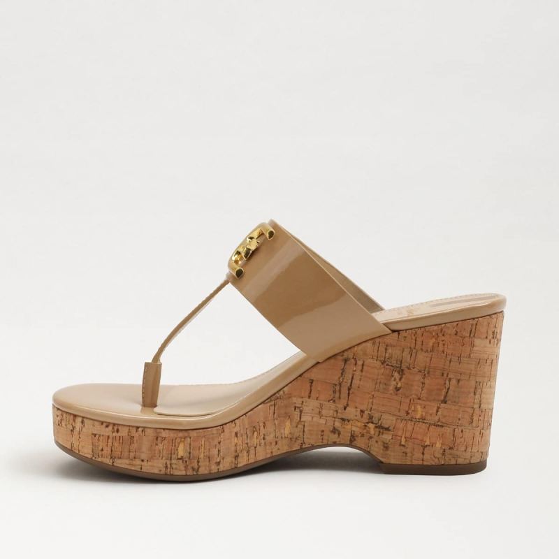 Sam Edelman Yardlie Platform Wedge-Almond Patent