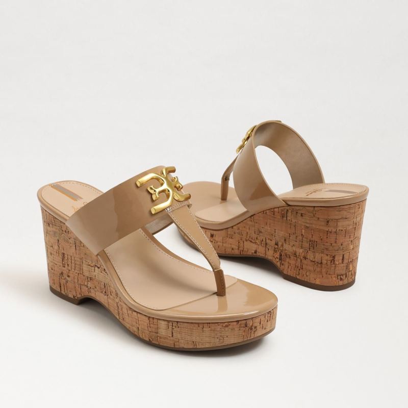 Sam Edelman Yardlie Platform Wedge-Almond Patent