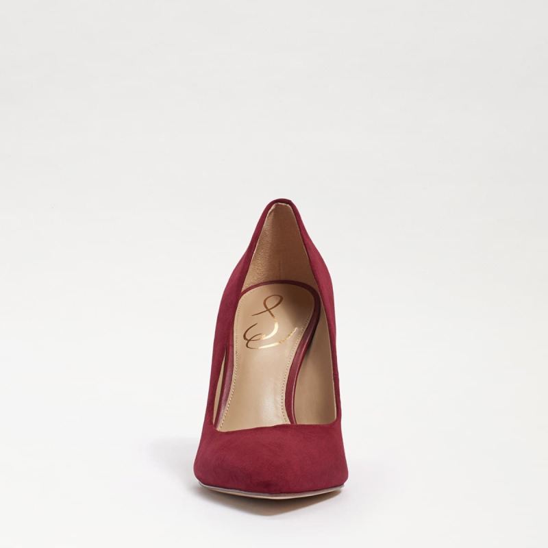 Sam Edelman Hazel Pointed Toe Heel-Bordeaux Suede