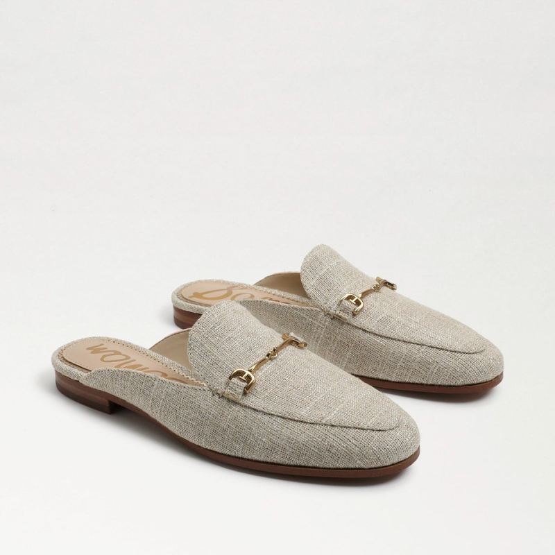 Sam Edelman Linnie Bit Mule-Natural Glitter Linen Sam Edelman Linnie Bit Mule-Natural Glitter Linen