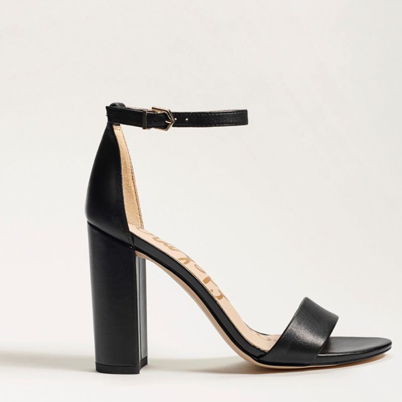 Sam Edelman Yaro Block Heel Sandal-Black Leather