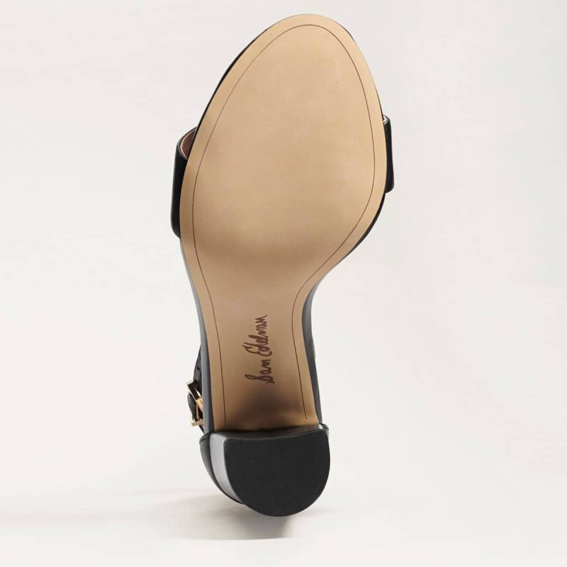 Sam Edelman Yaro Block Heel Sandal-Black Leather