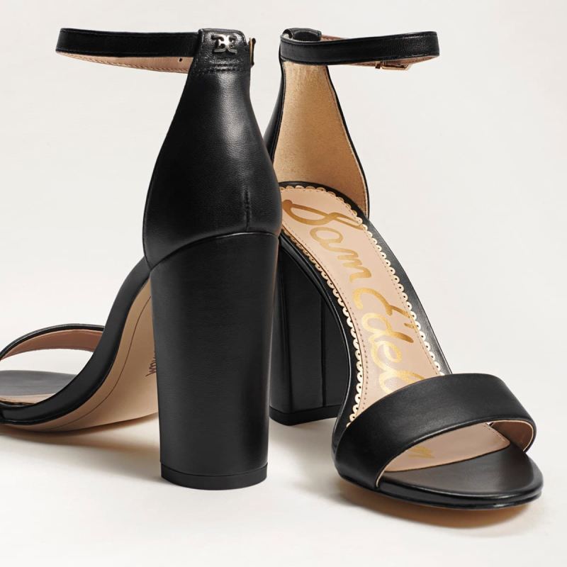 Sam Edelman Yaro Block Heel Sandal-Black Leather