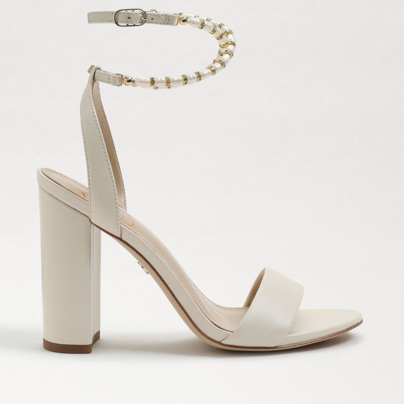 Sam Edelman Yanelli Block Heel Sandal-Modern Ivory Leather