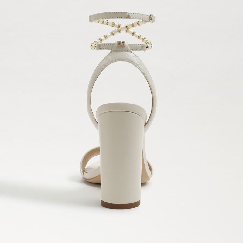 Sam Edelman Yanelli Block Heel Sandal-Modern Ivory Leather