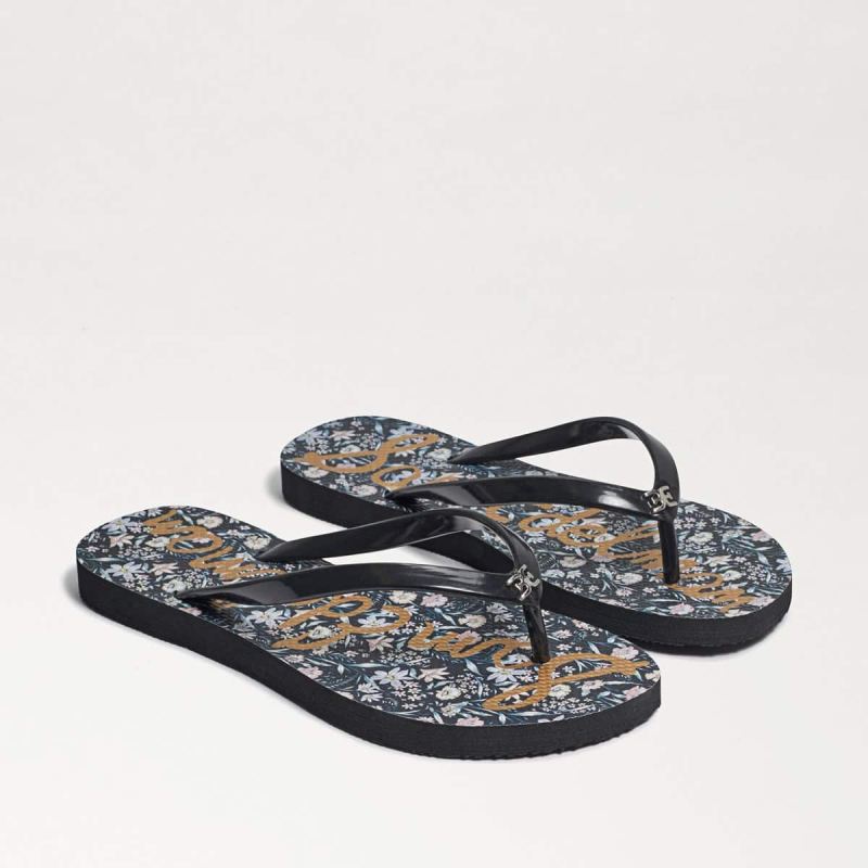 Sam Edelman Skye Flip Flop Sandal-Black Multi Sam Edelman Skye Flip Flop Sandal-Black Multi