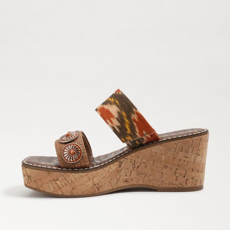 Sam Edelman Abril Wedge-Orange/Brown