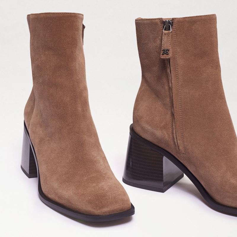 Sam Edelman Winnie Ankle Bootie-Deep Taupe Suede