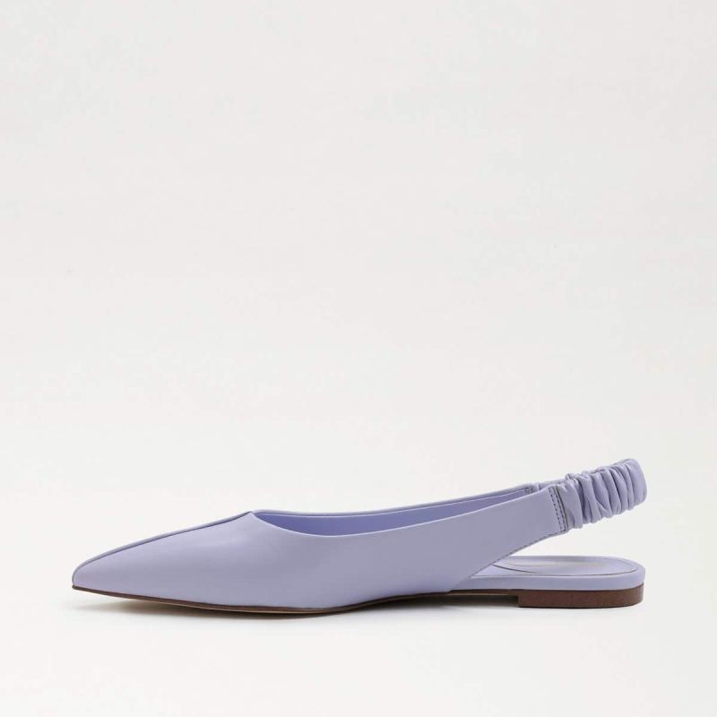 Sam Edelman Whitney Pointed Toe Slingback Flat-Misty Lilac Leath