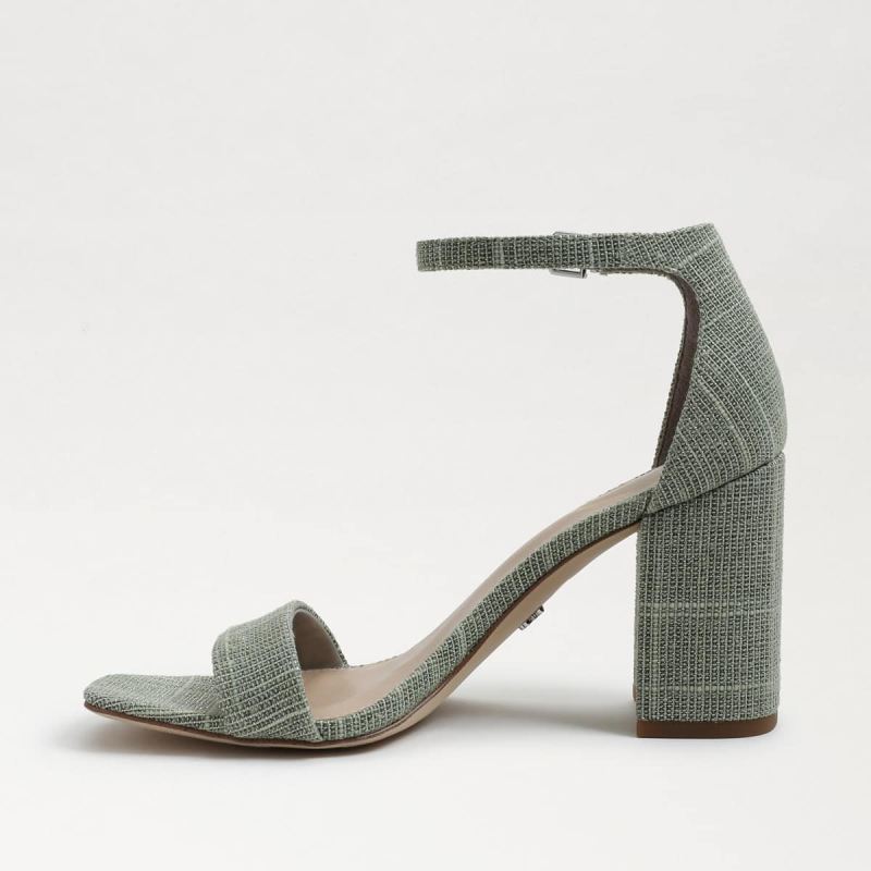 Sam Edelman Daniella Block Heel Sandal-Soft Jade Glitter Linen