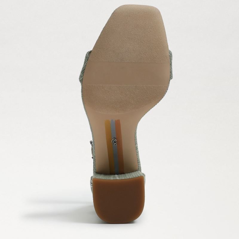 Sam Edelman Daniella Block Heel Sandal-Soft Jade Glitter Linen