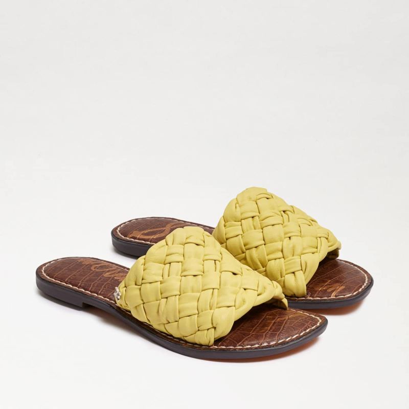 Sam Edelman Griffin Woven Slide Sandal-Butter Yellow Leather
