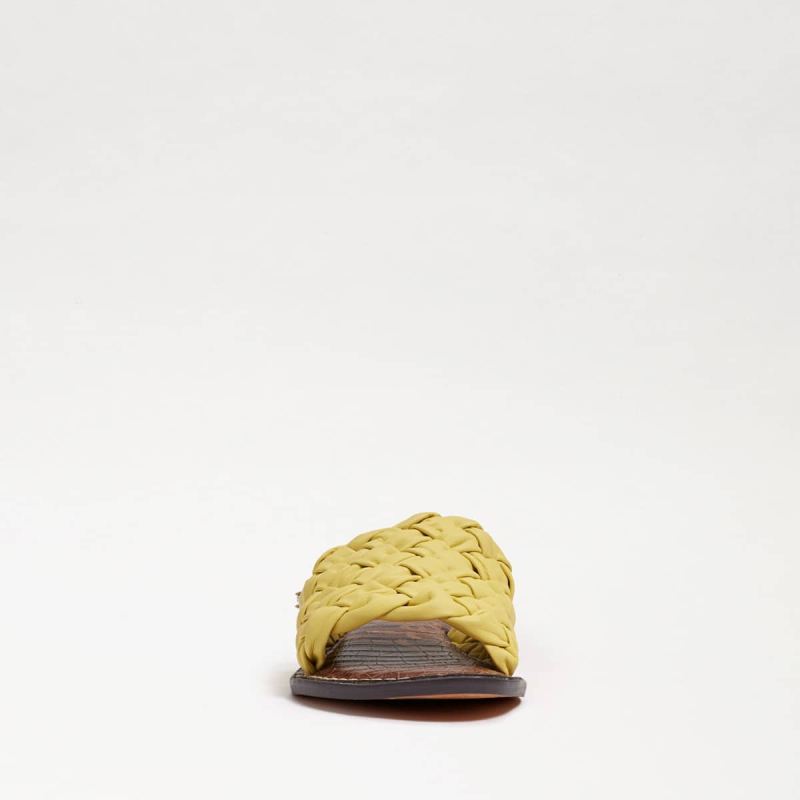 Sam Edelman Griffin Woven Slide Sandal-Butter Yellow Leather