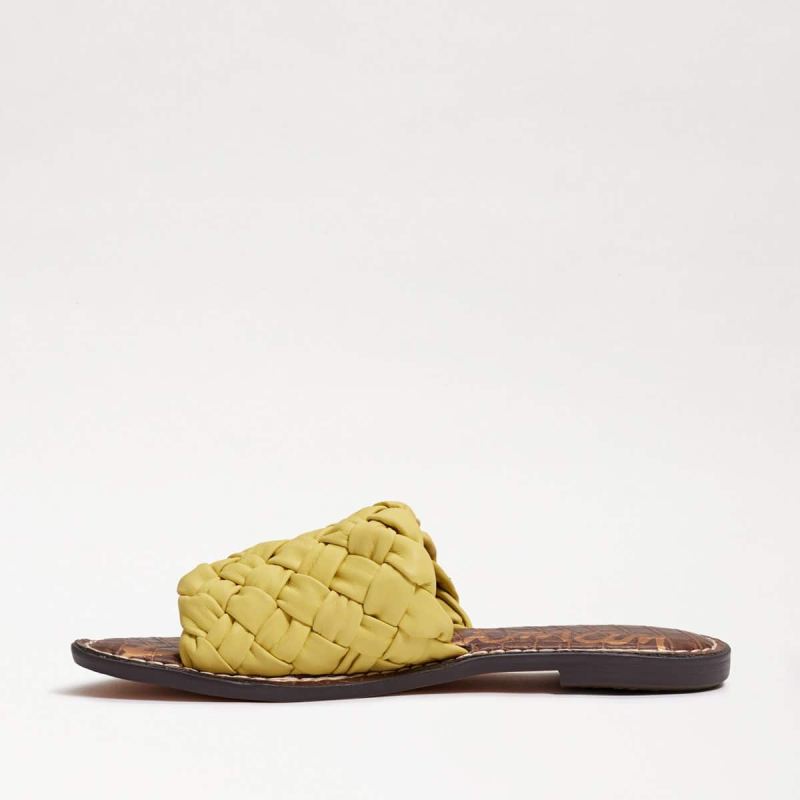 Sam Edelman Griffin Woven Slide Sandal-Butter Yellow Leather