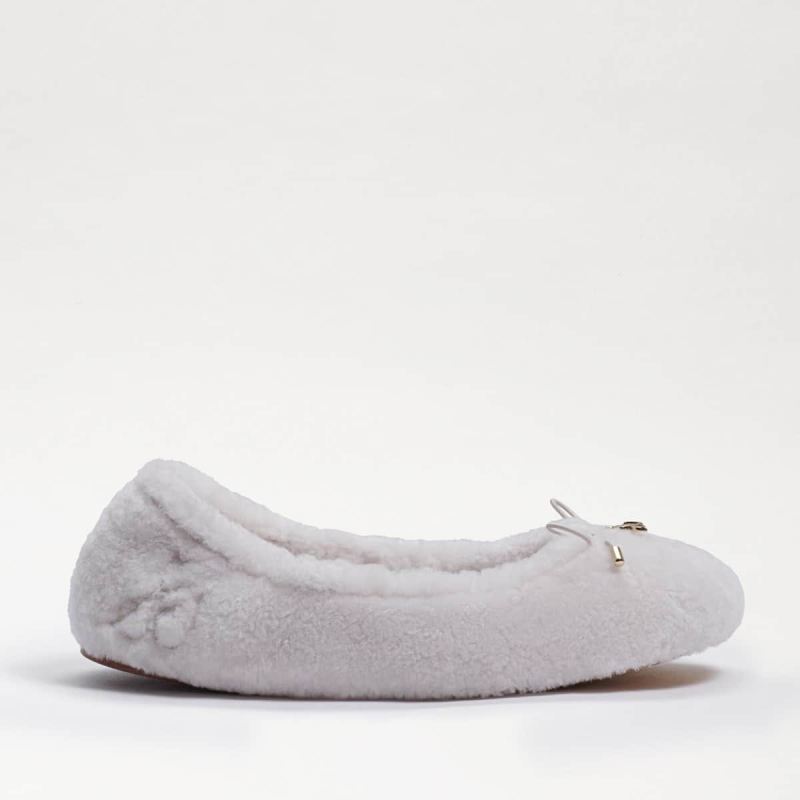 Sam Edelman Felicia Ballet Flat-Moonbeam Ivory Shearling