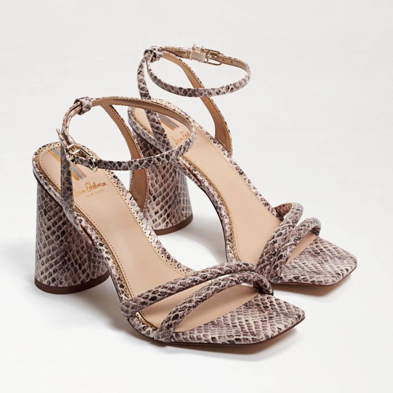 Sam Edelman Kia Block Heel Sandal-Roccia Mamba Snake - Click Image to Close