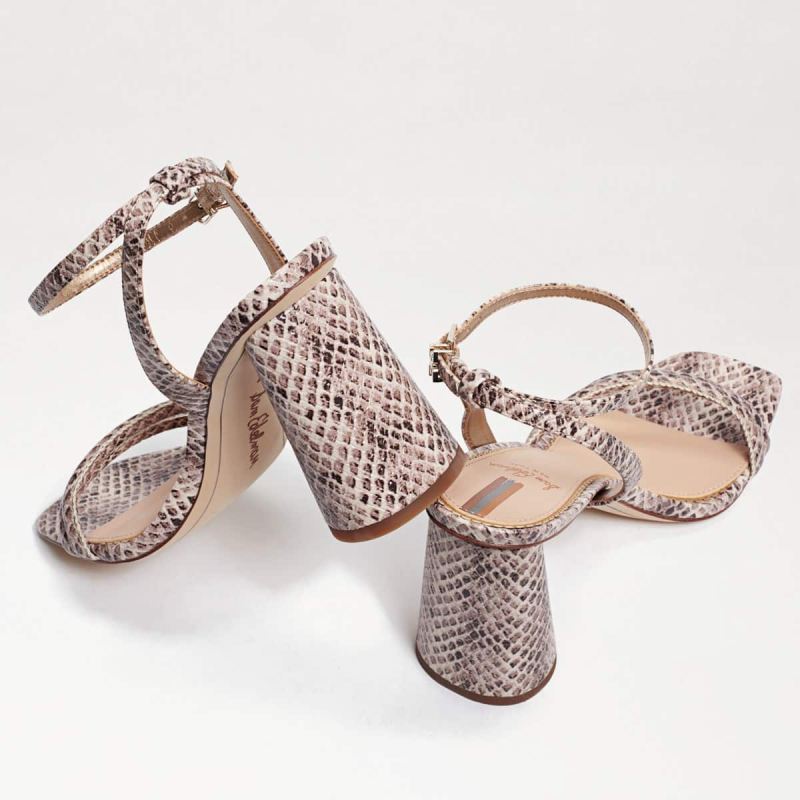 Sam Edelman Kia Block Heel Sandal-Roccia Mamba Snake