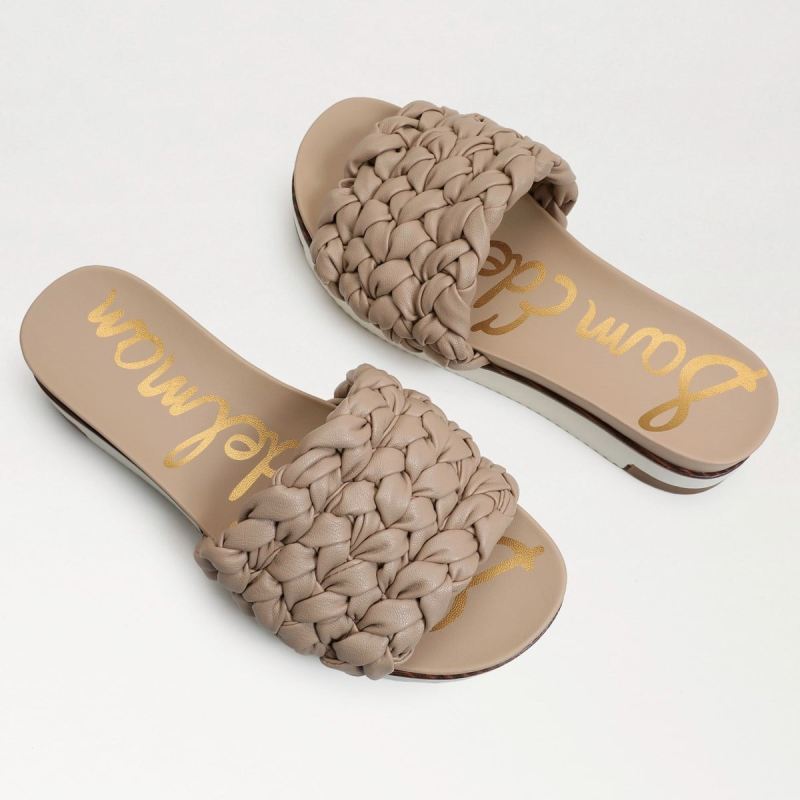 Sam Edelman Ainslie Braided Slide Sandal-Desert Beige