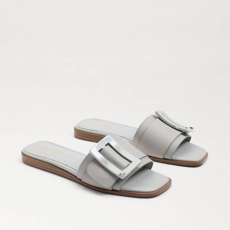 Sam Edelman Inez Slide Sandal-Pebble Grey Leather Sam Edelman Inez Slide Sandal-Pebble Grey Leather