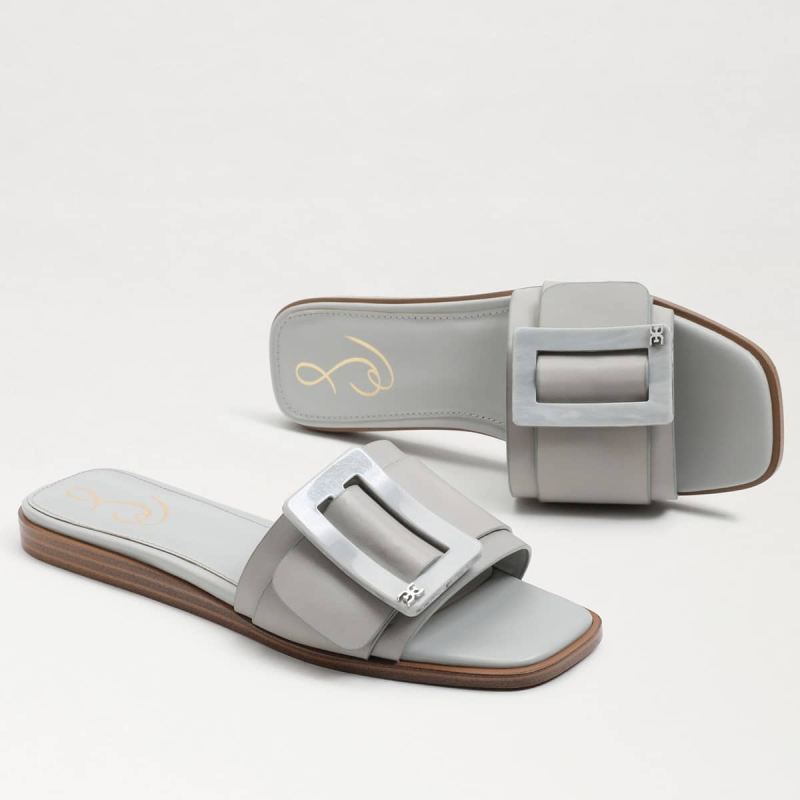 Sam Edelman Inez Slide Sandal-Pebble Grey Leather