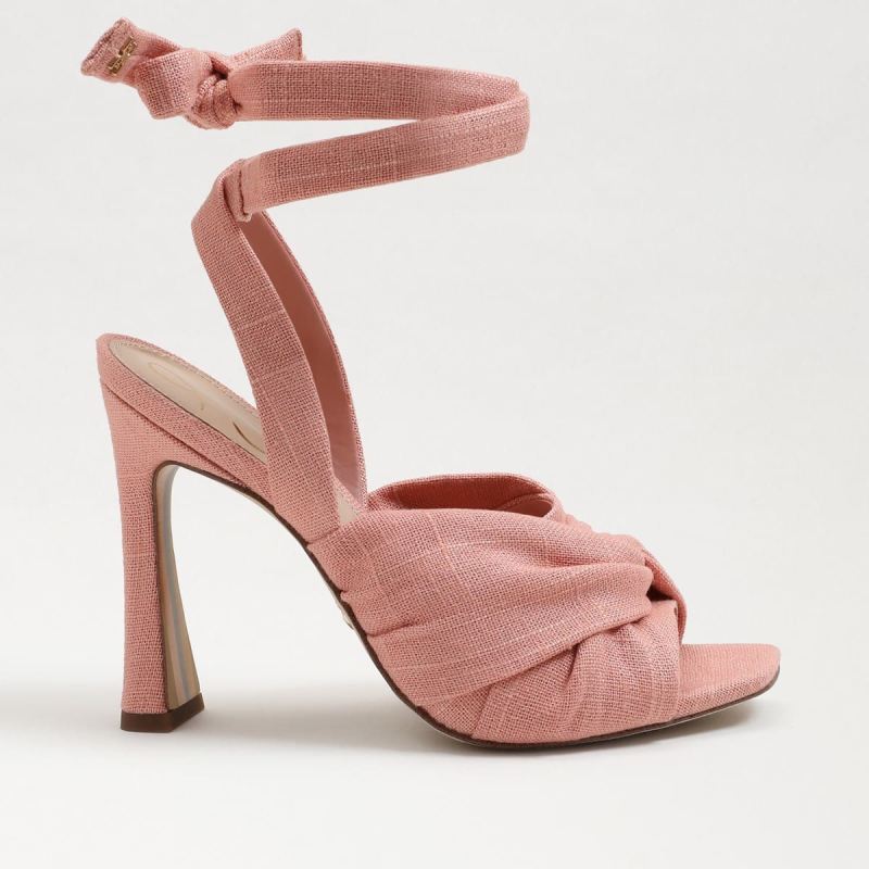 Sam Edelman Lenora Heeled Sandal-Canyon Clay Linen