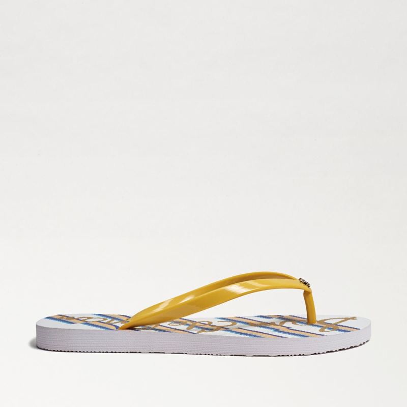 Sam Edelman Skye Flip Flop Sandal-Navy Orange Muti