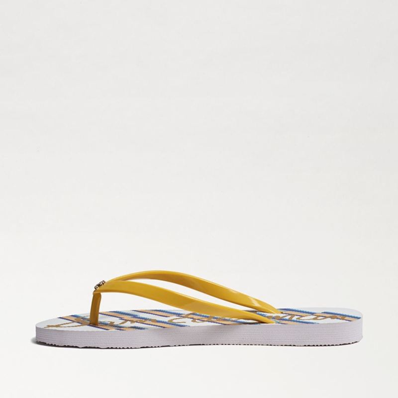 Sam Edelman Skye Flip Flop Sandal-Navy Orange Muti
