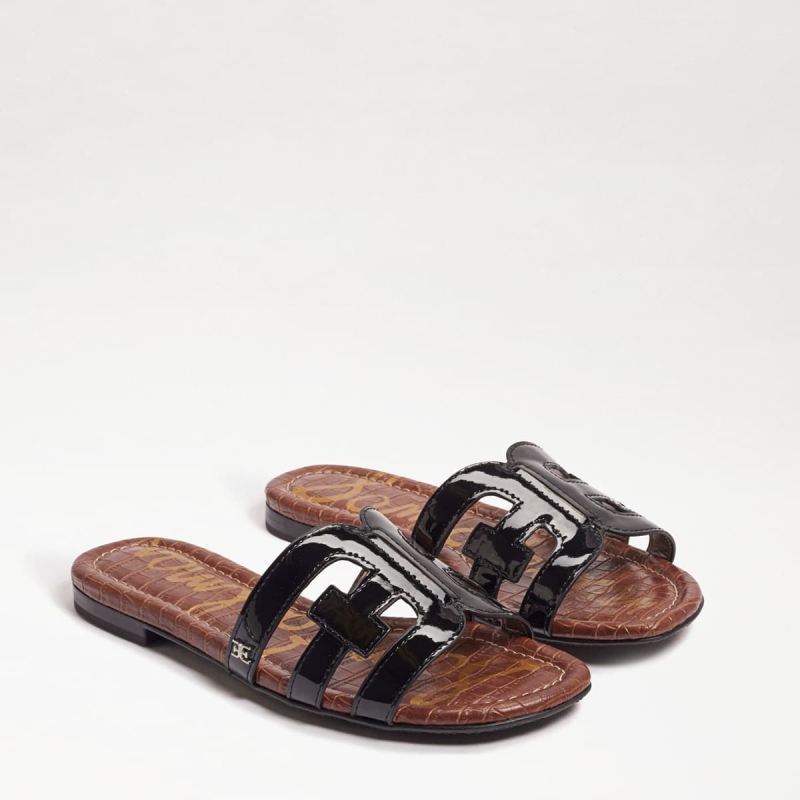 Sam Edelman Bay Slide Sandal-Black Patent - Click Image to Close