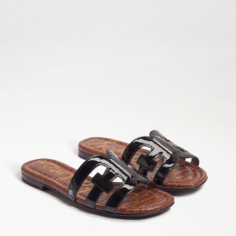 Sam Edelman Bay Slide Sandal-Black Patent