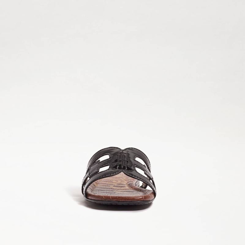 Sam Edelman Bay Slide Sandal-Black Patent