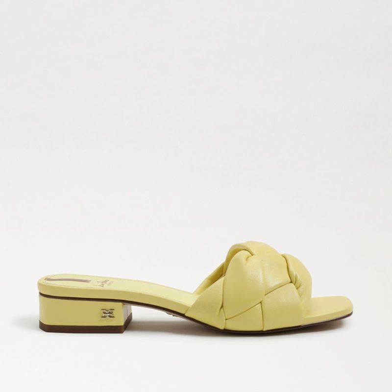 Sam Edelman Dawson Slide Sandal-Butter Yellow Leather