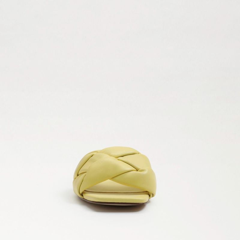 Sam Edelman Dawson Slide Sandal-Butter Yellow Leather