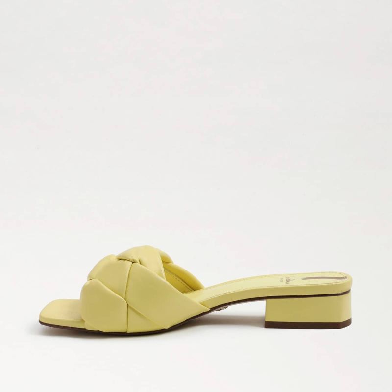 Sam Edelman Dawson Slide Sandal-Butter Yellow Leather
