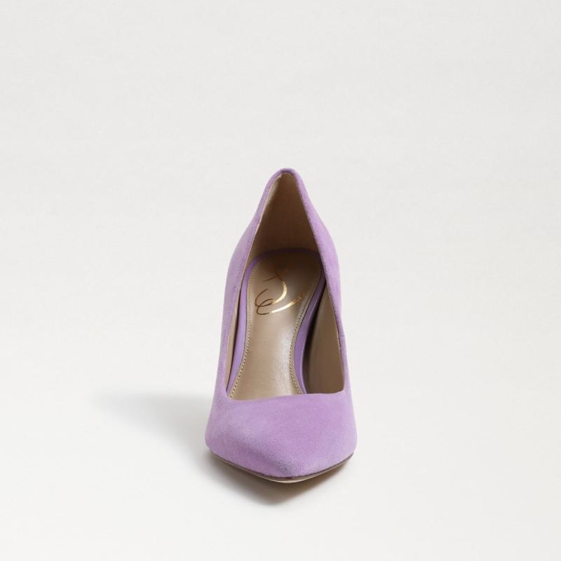 Sam Edelman Hazel Pointed Toe Heel-Bold Amethyst Suede