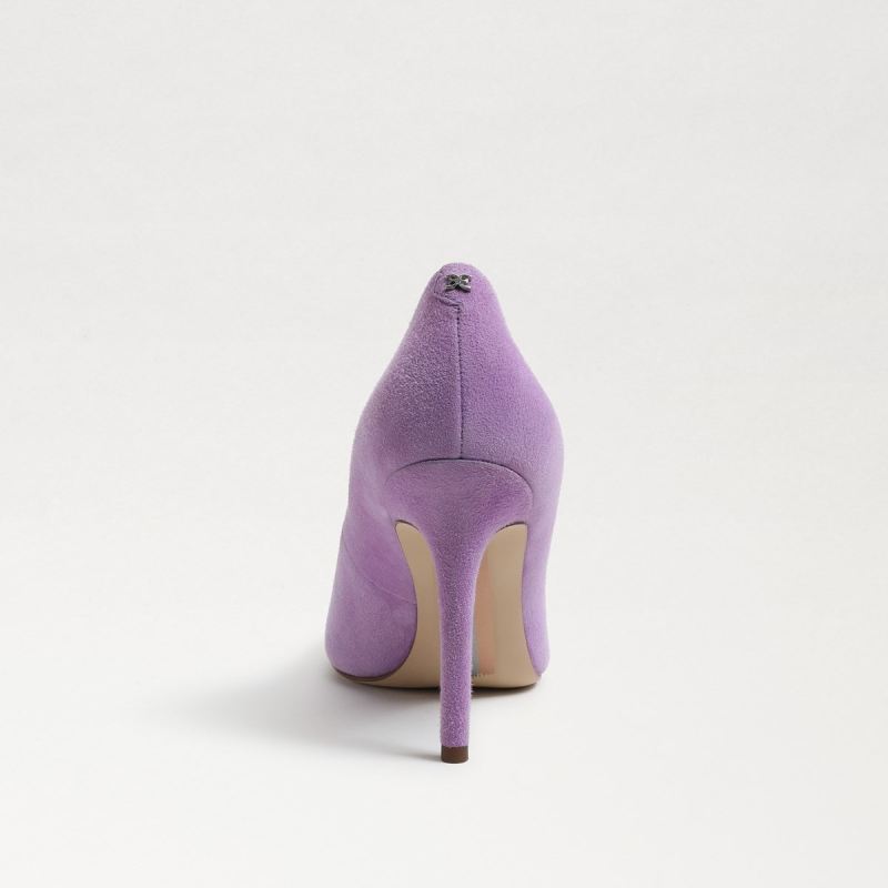 Sam Edelman Hazel Pointed Toe Heel-Bold Amethyst Suede